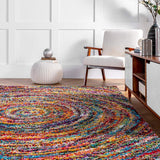 Ardelle Swirl Shag Rug,  Multi