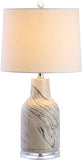 JONATHANWebb 23" Ceramic LED Table Lamp Gray/White