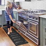 Non Skid Washable Absorbent Microfiber Kitchen Mats for Floor Anti Fatigue Kitchen Mat Set of 2 Chef Kitchen Decor Stain Resistant 17"x47.2"+17"x23.6"