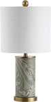 Swirl 20.5" Ceramic LED Table Lamp Gray/Green