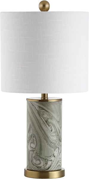 Swirl 20.5" Ceramic LED Table Lamp Gray/Green