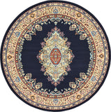 Traditional Navy Blue Soft Area Rug
