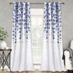 Flowers Window Curtain Floral Window Treatment Grommet Curtains