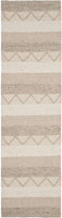 Natura Collection Handmade Moroccan Boho Tribal Wool & Viscose Area Rug Beige