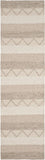 Natura Collection Handmade Moroccan Boho Tribal Wool & Viscose Area Rug Beige