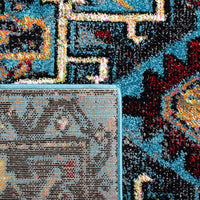 Oriental Persian Area Rug,  Square, Blue/Grey