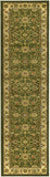 Lyndhurst Collection Traditional Oriental Non-Shedding Stain Resistant Living Room Bedroom Soft  Area Rug Sage / Ivory