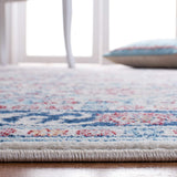 Oriental Damask Trellis Soft Area Rug, Beige / Navy