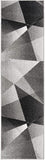 Porcello Collection Modern Abstract Soft Area Rug Light Grey / Charcoal