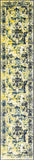 Vintage Distressed Navy Blue Yellow Area Rugs