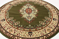 Traditional Medallion Green Soft Area Rug