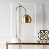 Stephen 23.5" Metal/Marble LED Lamp Gold/White