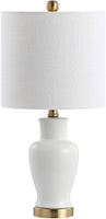 Chi 21" Ceramic/Iron Modern Classic LED Lamp  White
