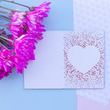 I Love You Card Handmade With Real Bamboo Greeting Cards For Any Occasion - Happy Valentines Day - Anniversary
