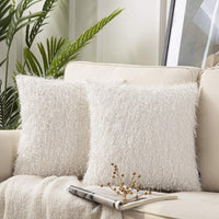 Pack of 2 Shiny Tassel with Flakes Throw Pillow Covers Luxurious Velvet Series Decorative Pillowcases Cushion Cover