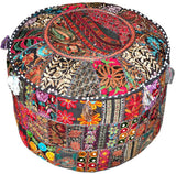 Bohemian Ottoman Floor Pillow Seating, 22 X 12 Inches, Only Cover, Filler not Included