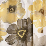 Window Curtain Valence Panel Pair Floral Insulated Grommet Cream Yellow Ivory