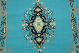 Traditional Turquoise Soft Area Rug