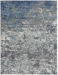 Euston Blue Abstract Modern Soft Area Rug