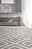 Kellee Contemporary Grey Wool Area Rug