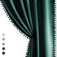 Blackout Curtains 2 Panels Rod Pocket