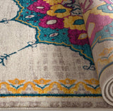 Transitional Eclectic Multi Color Area Rug