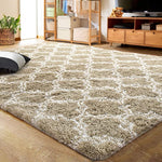 Velvet Shag Area Rug Modern Indoor Plush Fluffy