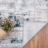 Florance Collection Blue Modern Soft Area Rug