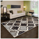 Modern Trellis Chocolate Brown Area Rug