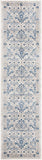 Damask Trellis Soft Area Rug, Light Grey / Blue