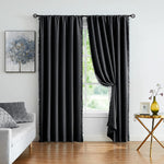 Blackout Curtains 2 Panels Rod Pocket