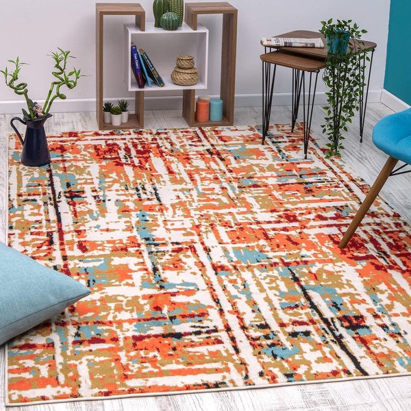 Pastel Collection Contemporary Indoor Area Rug Multicolor