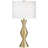 Elka Brass Finish Metal Modern Table Lamp