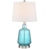 Ronald Blue Glass Modern Table Lamp