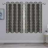 Jacquard Blackout Curtains for Bedroom, Cold/Heat/Sun Blocking and Noise Reduction Thermal Insulated Window Drapes, Camel, 52 x 63 inch Length, Set of 2 Grommet Curtain Panels