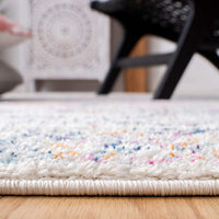 Moroccan Boho Distressed  Ivory / Dark Blue