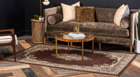 Traditional Medallion Brown Soft Area Rug