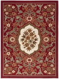 Modern Floral Area Rugs Red