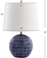 Ronald 21" Ceramic LED Lamp Navy