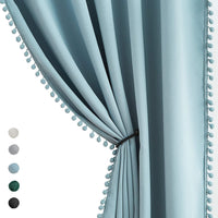 Blackout Curtains 2 Panels Rod Pocket