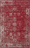 Vintage Distressed Bordered Burgundy Area Rugs