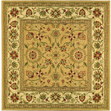 Lyndhurst CollectionTraditional Oriental Non-Shedding Stain Resistant Living Room Bedroom Accent Rug Beige / Ivory