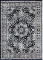 Oriental Navy Blue Soft Area Rug