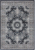 Oriental Navy Blue Soft Area Rug