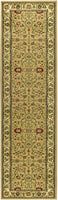 Lyndhurst CollectionTraditional Oriental Non-Shedding Stain Resistant Living Room Bedroom Accent Rug Beige / Ivory