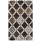 Modern Trellis Chocolate Brown Area Rug