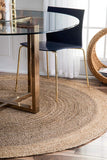 Hand Woven Jute Area Rug, Grey