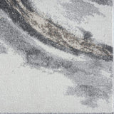 Lagos Collection Grey Abstract Soft Area Rug