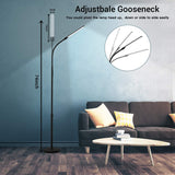 Led Floor Lamp, Adjustable Standing Height 4 Colors and Stepless Brightness