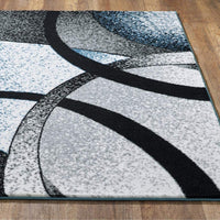 Howell Collection Blue Geometric Soft Area Rug